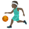Man Bouncing Ball- Dark Skin Tone emoji on Emojione